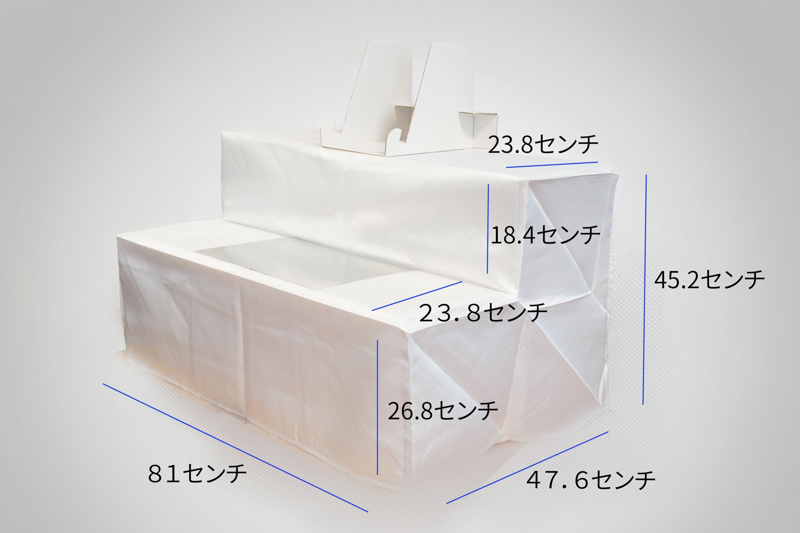 後飾り二尺二段写真立・白布付　木製　5台/1ケース 後飾り二尺二段写真立・白布付 木製 5台/1ケース 後